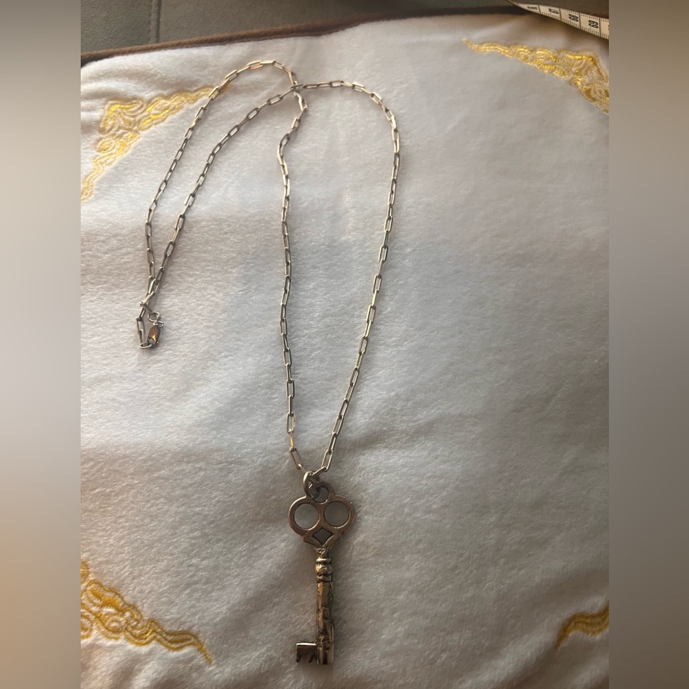 Custom Made Sterling Silver Key Necklace